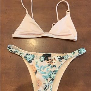 L.A. Hearts blush pink and floral print Bikini